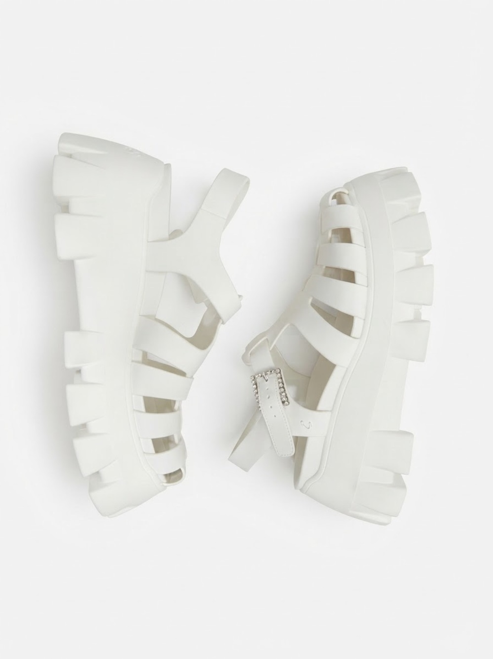 Circus NY by Sam Edelman White Chunky Gladiator Sandals New 10